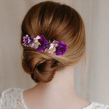 Hivava  -  Women Flower Hair Combs Fashion Ponytail Hairpins For Girls Wedding Hair Accessories Princess Chic Hair Combs