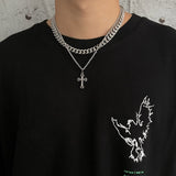 Hivava CROSS DOUBLE CHAIN NECKLACE