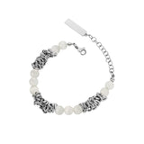 Hivava WHITE PEARL CHAIN BRACELET