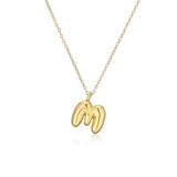 gold Hot Sale 26 English Letters Pendant Necklace Female 18K Real Gold Plating Factory Straight Hair