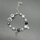 bracelets Bracelet Couple's Black and White Dice Hip Hop Butterfly Five-Pointed Star Jellyfish Y2g Bracelet