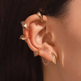 gold Gothic Style Devil Claw Ear Hanging Female Punk Dark Alloy Ear Bone Clip Ins Ear Clip without Pierced High Sense