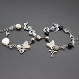 bracelets Bracelet Couple's Black and White Dice Hip Hop Butterfly Five-Pointed Star Jellyfish Y2g Bracelet