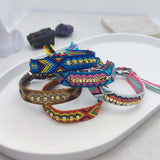 bracelets Personalized Beaded 18K Gold Beads All-Match Columbia Style Hand-Woven Ethnic Colorful Tassel Lucky Bracelet for Women