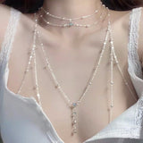 gold Women's Summer Trendy Cool Hot Girl Body Chain Chest Chain Full Body Sexy Three-Dimensional Back Chain Decoration