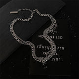 Hivava BLACK GEM DOUBLE LAYER MULTI-CHAIN NECKLACE