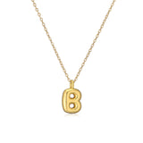 gold Hot Sale 26 English Letters Pendant Necklace Female 18K Real Gold Plating Factory Straight Hair