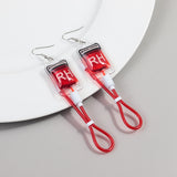 gothic dti Funny Creative Sweet Cool Style Simulation Plasma Blood Bag Earrings Personality Hot Girl Style Liquid Plasma Earrings