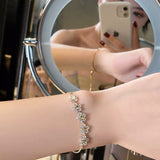 bracelets Zircon Flower Bracelet Female Net Red Bracelet Student Girlfriends Korean Style Simple Ins Niche Design Personalized Hand Jewelry