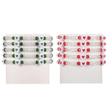 bracelets New Jewelry Multi-Sided Cut Color Crystal Beaded Bracelet Suit Acrylic Heart-Shaped Stretch Bracelet