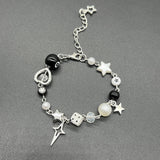 bracelets Bracelet Couple's Black and White Dice Hip Hop Butterfly Five-Pointed Star Jellyfish Y2g Bracelet