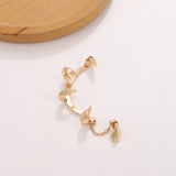 gold Gothic Style Devil Claw Ear Hanging Female Punk Dark Alloy Ear Bone Clip Ins Ear Clip without Pierced High Sense