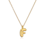 gold Hot Sale 26 English Letters Pendant Necklace Female 18K Real Gold Plating Factory Straight Hair