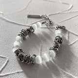 Hivava WHITE PEARL CHAIN BRACELET