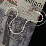 Hivava DOUBLE LAYER PEARL CHAIN NECKLACE