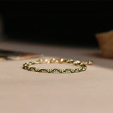 bracelets Super Delicate Small String Woven Bracelet 14K Gold-Plated Gold Thread Gold Bead Bracelet