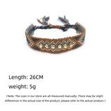 bracelets Personalized Beaded 18K Gold Beads All-Match Columbia Style Hand-Woven Ethnic Colorful Tassel Lucky Bracelet for Women