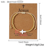 bracelets Factory Hot Style Fashion Personality Shell Cross Copper Bead Bracelet Gift Blessing Greeting Card