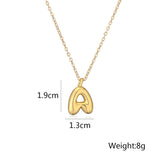 gold Hot Sale 26 English Letters Pendant Necklace Female 18K Real Gold Plating Factory Straight Hair