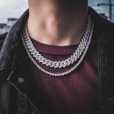 cuban link necklace New 12mm Zircon Diamond Necklace Eaby Supply Men's Cuban Chain Necklace