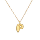 gold Hot Sale 26 English Letters Pendant Necklace Female 18K Real Gold Plating Factory Straight Hair