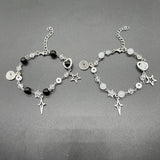 bracelets Bracelet Couple's Black and White Dice Hip Hop Butterfly Five-Pointed Star Jellyfish Y2g Bracelet