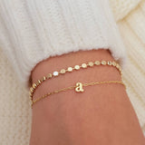 Hivava waterproof bracelet New Geometric Bracelet Women's Double-Layer Design Metal Beads Bracelet Stacked Style 2-Piece Set Manufacturer Supply