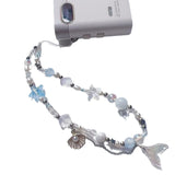 bracelets Original Homemade Mermaid Princess Shell Pendant Mobile Phone Lanyard Handmade DIY Beaded CCD Chain Camera Chain