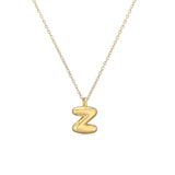 gold Hot Sale 26 English Letters Pendant Necklace Female 18K Real Gold Plating Factory Straight Hair