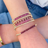 bracelets Titanium Steel Vacuum Plated 18K Gold Fashion Stacked Style Colorful Natural Stone Beaded Bracelet Golden Vintage Bracelet