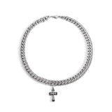 Hivava CROSS DOUBLE CHAIN NECKLACE