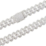 cuban link necklace New 12mm Zircon Diamond Necklace Eaby Supply Men's Cuban Chain Necklace