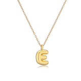 gold Hot Sale 26 English Letters Pendant Necklace Female 18K Real Gold Plating Factory Straight Hair