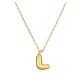 gold Hot Sale 26 English Letters Pendant Necklace Female 18K Real Gold Plating Factory Straight Hair