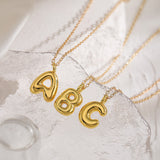 gold Hot Sale 26 English Letters Pendant Necklace Female 18K Real Gold Plating Factory Straight Hair