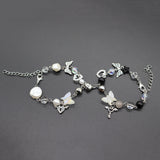 bracelets Bracelet Couple's Black and White Dice Hip Hop Butterfly Five-Pointed Star Jellyfish Y2g Bracelet