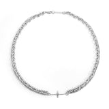 Hivava DOUBLE CHAIN CROSS NECKLACE