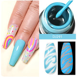 Hivava  -   5ml Sliver Metallic Liner Gel Nail Polish Super Bright Mirror Effect Painting Drawing Line Graffiti Stripe Nail Art