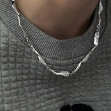 Hivava  -  Korean Kpop Irregular Zircon Chain Necklace For Women Punk Grunge Geometric Short Choker Clavicle Chain Necklaces Egirl Jewelry