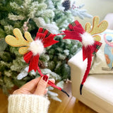 Hivava  -  Christmas Headband Santa Snowman Elk Hairdband Xmas Tree Deer Horn Headwear Merry Christmas Party Decoration New Year Gifts