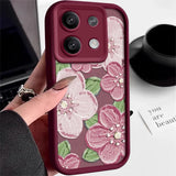 Hivava  -  Shockproof Emboss Flower Case For Xiaomi Redmi Note 13 12 11 Pro 5G 11S 10 13T Poco X5 X6 M4 Pro 4G Luxury Soft Silicone Cover