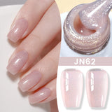 Hivava  -  Jelly Nude Gel Nail Polish 10ml Light Pink Peach Translucent Color UV Light Cure Gel Varnish Nail Art DIY at Home