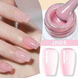 Hivava  -  Jelly Nude Gel Nail Polish 10ml Light Pink Peach Translucent Color UV Light Cure Gel Varnish Nail Art DIY at Home