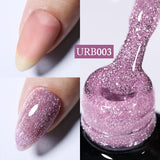 Hivava  -  7ml Sparkling Glitter Rubber Base Gel Nails Shining Glitter Semi Permanent Soak Off UV LED Varnish All for Manicure