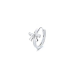 Hivava  -  Silver Color Bow Earbuckle Earrings for Women Korean Style Cute Bow Ornaments Jewelry