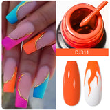 Hivava  -   5ml Sliver Metallic Liner Gel Nail Polish Super Bright Mirror Effect Painting Drawing Line Graffiti Stripe Nail Art