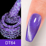 Hivava  -   7ml Pink Purple Reflective Gel Nail Polish Glitter Semi-permanent UV Gel LED Nail Supplies Nail Art Varnish Manicure