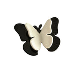 Hivava  -  New Korean Simple Retro Black And White Stereo Acrylic Butterfly Hair Clip Claw Hair Accessories For Woman Girls