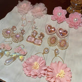 Hivava Chateau en Rose Cottagecore Princesscore Fairycore Coquette Kawaii Earrings