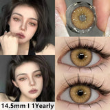 Hivava 2pcs/pair New Colored Contacts Lenses for Eyes Brown Eyes Contacts Lenses Fashion Blue Lenses Yearly Gray Contacts Lens